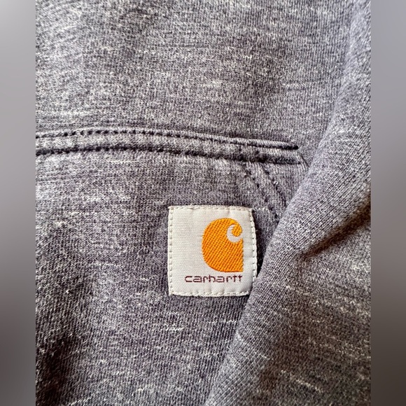 Carhartt Navy Space Dye CLARKSBURG HALF-ZIP SWEATSHIRT - Picture 4 of 7